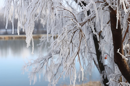 寒冬中的冰雪世界图片