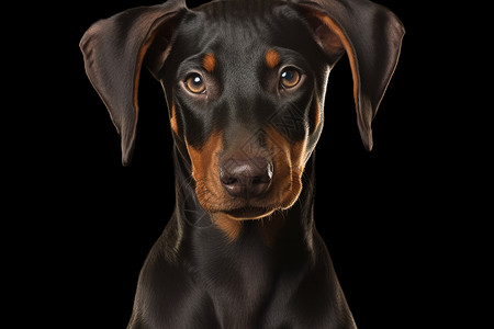 一只纯种德国杜宾犬图片