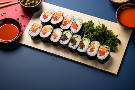 新鲜的日料寿司图片