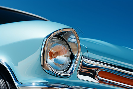 车灯设计素材车灯与蓝天的完美结合背景