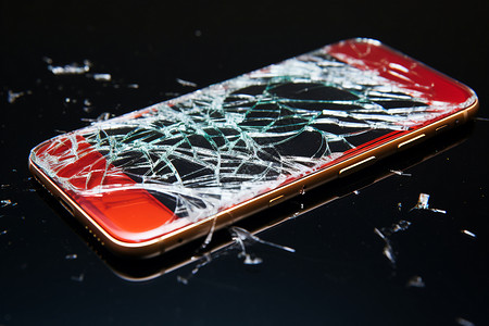 摔碎的手机损坏摔碎高清图片