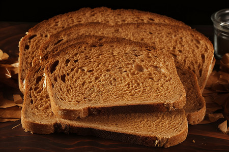健康全麦面包图片