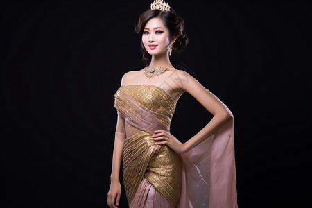 亚洲优雅的公主背景图片