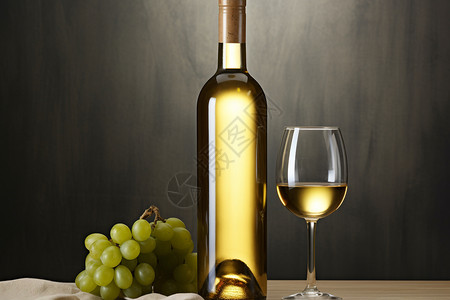 酒与艺术白葡萄酒图片素材