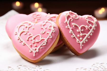 爱心甜点爱心形状的饼干背景
