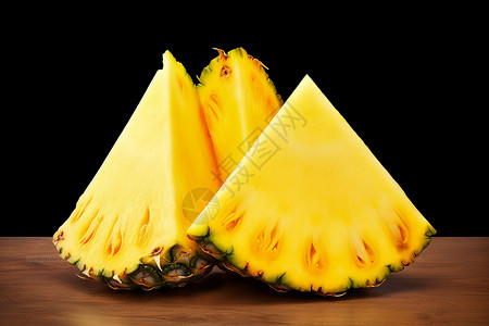桌子上的菠萝背景图片