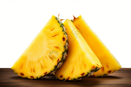 清新多汁的菠萝背景图片