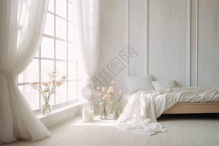 温馨美丽的卧室背景图片