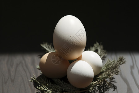 复古风格的蛋壳装饰背景图片
