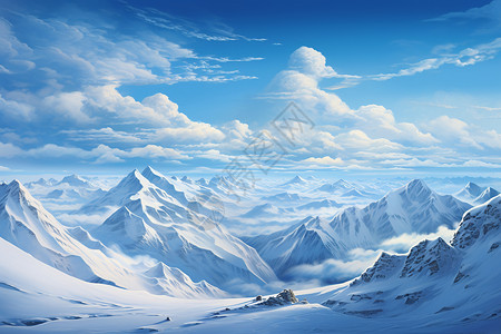 雪山仙境图片