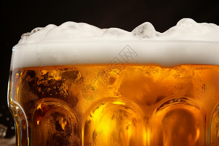 酒杯等玻璃器皿啤酒泡沫背景