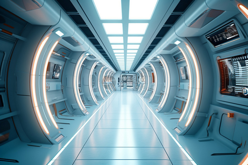 未来科技走廊隧道图片