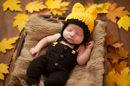 手绘针织帽子可爱的宝宝背景