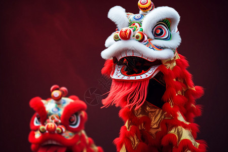 传统舞蹈传统文化舞狮背景