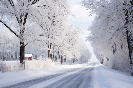 白雪封山背景图片