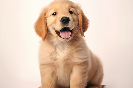 动物耳朵毛茸茸一只快乐的小狗背景