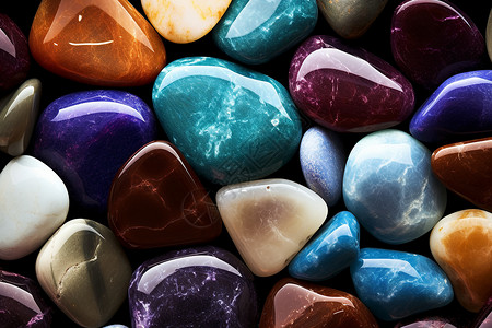石头收藏素材彩色石头背景