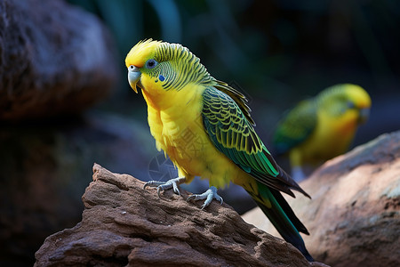 黄色的鹦鹉鸟类图片