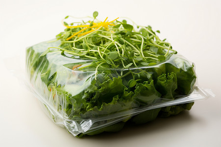 袋子中的绿色蔬菜图片