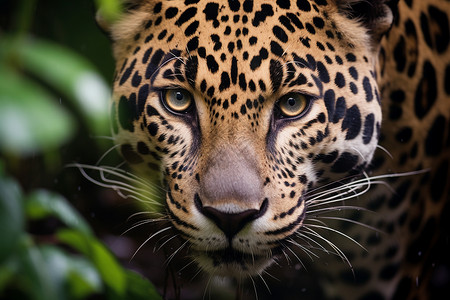 雨林中野生的豹子图片