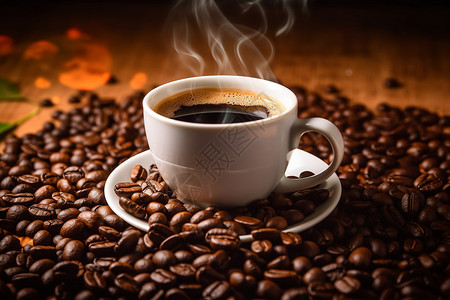 热映中咖啡豆中的饮品咖啡背景