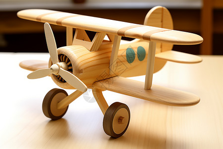 飞机玩具木制的童趣飞机背景