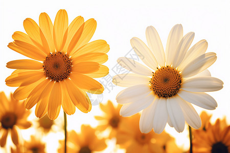 阳光下的花背景图片