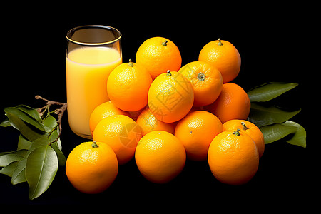 一杯橙汁背景图片