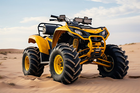 越野车在沙漠黄色高清图片素材