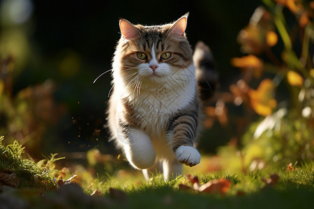 奔跑猫奔跑中的猫咪背景