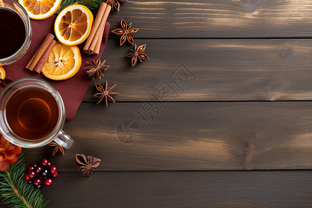 蔓越莓饮品冬日暖心的一杯茶设计图片