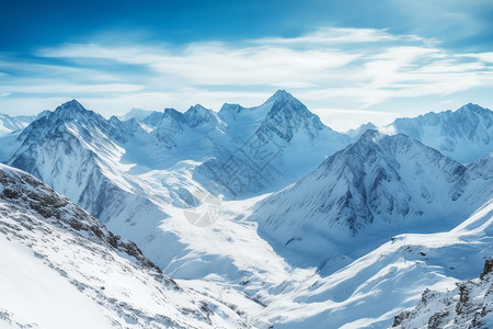 冰雪奇景山谷图片