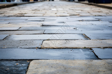 城市砖石道路背景图片