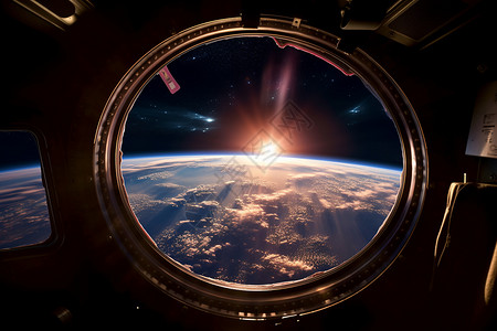 从太空中看太阳背景图片
