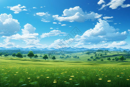 一片苍翠的农田背景图片