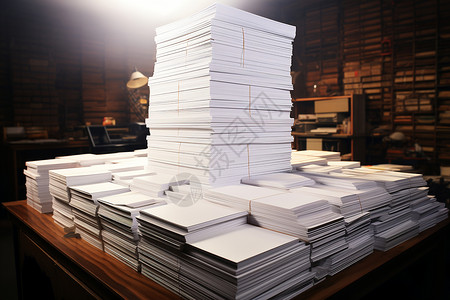 纸分类和素材待分类的纸山背景