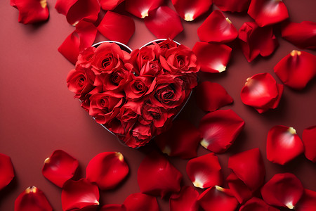 热情似火红玫瑰热情浪漫的礼物背景