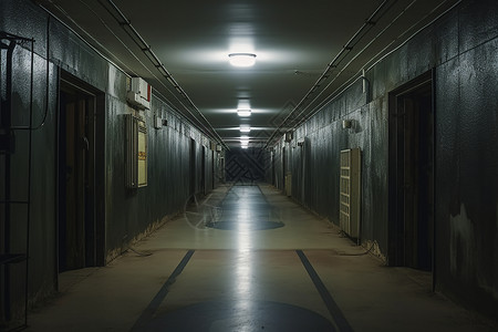 迷幻之廊地下仓库的光影背景图片