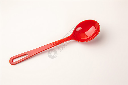 红色餐勺背景图片