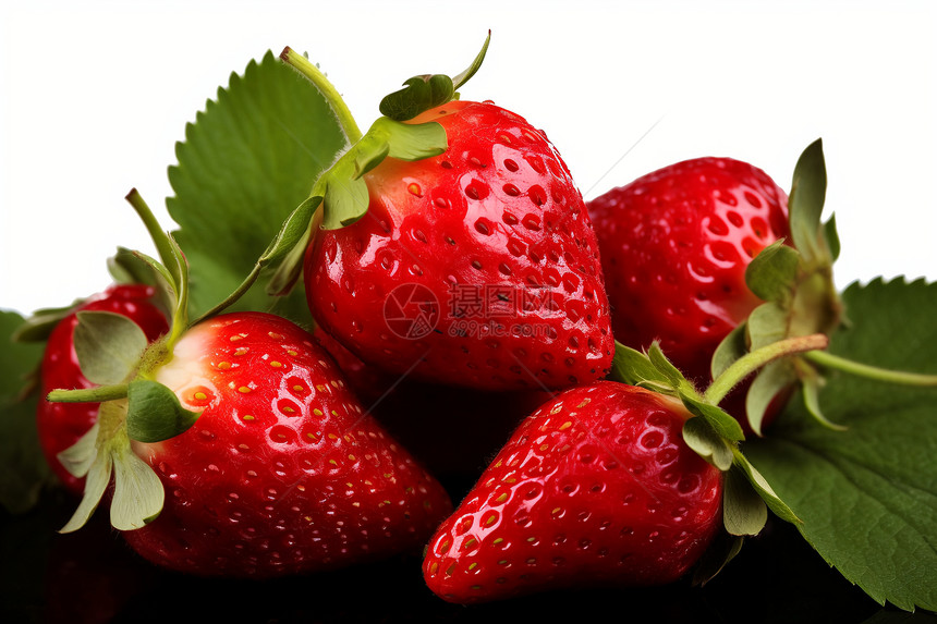 草莓鲜果飘香图片