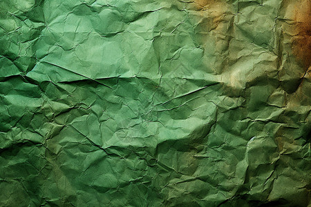 皱褶古旧的绿色纸背景