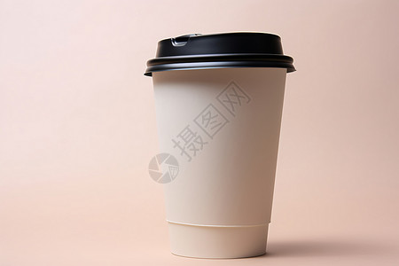 黑色盖子的咖啡杯图片