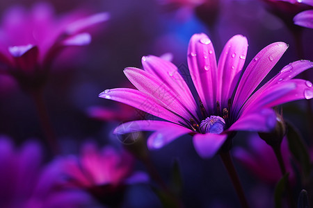 紫色中的非洲雏菊图片