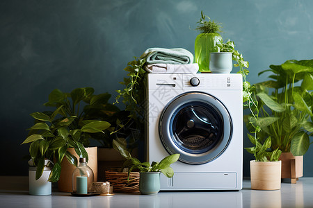 一堆家电现代简约的自动洗衣机背景