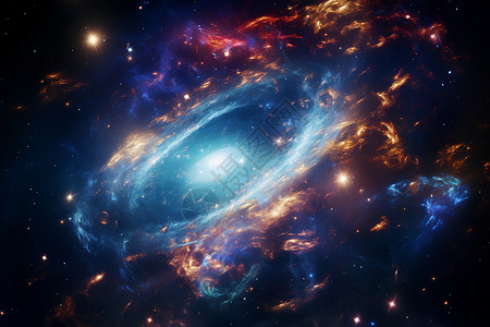 宇宙中的星系背景图片