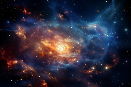 浩渺宇宙中的星系背景图片