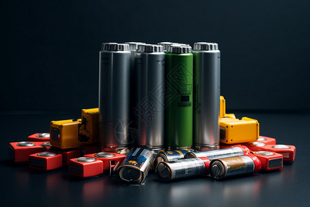 回收再利用可回收利用的碱性电池设计图片