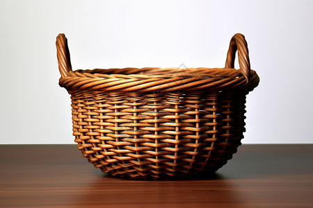 编织竹手工编织的竹篮背景
