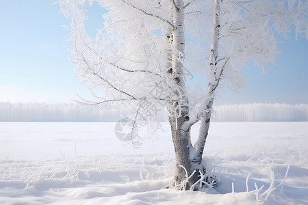 冬季雪后美丽的平原景观图片