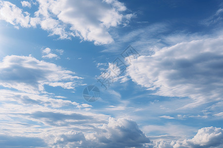 蓝天下的白云景观图片